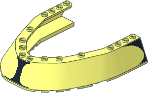 Windscreen 11 x 10 x  2 Curved Open with Black Front Support and Inverted Semicircles on Sides Pattern