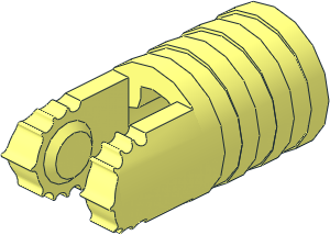 Hinge Arm Locking with Dual Finger with 7 Fingers and Semi-Reduced Axlehole without Slots