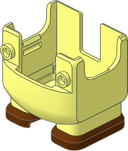 Figure Legs Mario Id "100001" with Reddish Brown Feet Pattern