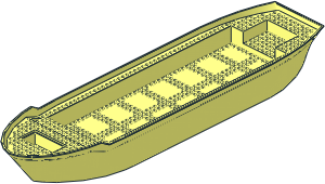 Boat Hull Floating 72 x 18 (Complete)