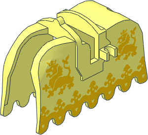 Animal Horse Barding with Yellow Lions Pattern