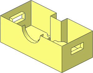 ~Electric Light & Sound Brick  1 x  2 with Single Side Light - Bottom