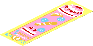 Sticker  5.9 x  1.9 with Cakes, Bread and Croissant