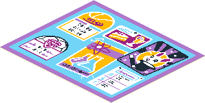 Sticker  3.3 x  3.9 with "HLC" Bulletin Board