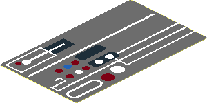 Sticker  3.0 x  1.7 with SW X-Wing Control Panel