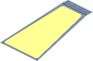 Sticker 10 x  6 with SW X-wing Starfighter Cockpit Front (Formed)