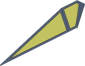 Sticker  2.1 x 11.5 with SW X-wing Starfighter Cockpit Left Side (Formed)