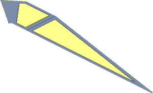 Sticker  2.1 x 11.5 with SW X-wing Starfighter Cockpit Right Side