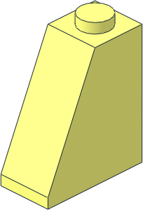 Slope Brick 65  2 x  1 x  2 with Asymmetric Stud Holder