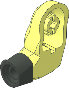 Figure Troll Arm Right with Pearl Dark Grey Wrist Cuff Pattern