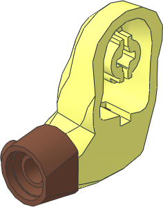 Figure Troll Arm Right with Copper Wrist Cuff Pattern