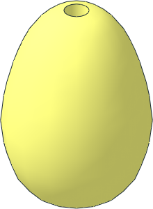 Animal Egg  1.2 x  1.2 x  1.333 with Hole on Top