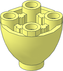 Dome  2 x  2 Inverted Ovoid with Studs
