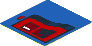 Sticker  1.9 x  1.8 with Taillamp on Blue Background Left (Needs Work)