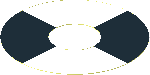 Sticker  2.8 x  2.8 Round with Black and White Alternating Sections