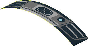 Sticker  0.8 x  4 with Grey Exhaust Pipe on Black Background (Formed)