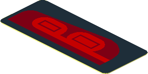 Sticker  0.8 x  1.9 with Red Taillamp on Black Background Left