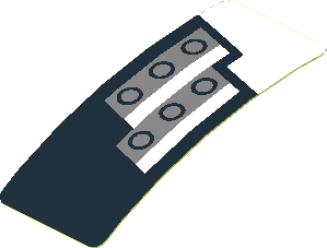 Sticker  1.9 x  0.8 with Headlight on Black and White Background Left (Formed)