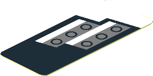 Sticker  1.9 x  0.8 with Headlight on Black and White Background Right