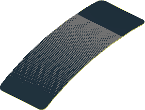 Sticker  1.9 x  0.8 with Black and Dark Grey Face (Formed) (Needs Work)