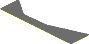 Sticker  0.8 x  3.1 with White Trapezoid on Grey Background Left