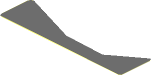 Sticker  0.8 x  3.1 with White Trapezoid on Grey Background Right