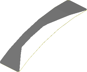 Sticker  0.8 x  3.1 with White Trapezoid on Grey Background Right (Formed)