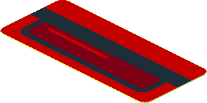 Sticker  0.8 x  1.8 with Black Stripe and Brakelamp on Red Background