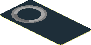 Sticker  0.9 x  1.8 with Grey and Silver Ring on Black Background Left (Needs Work)