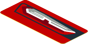 Sticker  0.8 x  1.9 with Taillamp on Red Background Right (Needs work)