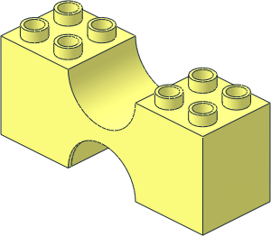 Duplo Brick  2 x  6 x  2 Double Concave