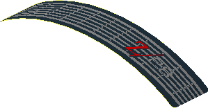 Sticker  0.8 x  4.1 with Z/28 Logo on Silver Grille on Black Background (Formed)