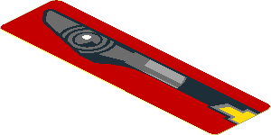 Sticker  0.8 x  3.0 with Headlamp on Red Background Right (Needs work)