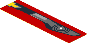 Sticker  0.8 x  3.0 with Headlamp on Red Background Left (Needs work)