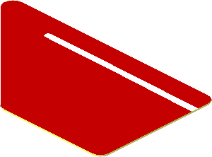 Sticker  1.0 x  1.8 with White Stripe on Red Background Right