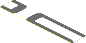 Sticker  0.8 x  4 with Dark Grey Lines on White Background Right