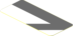 Sticker  0.8 x  1.8 with Dark Grey Lines on White Background