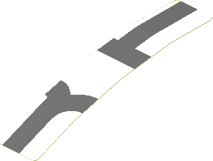 Sticker  0.8 x  4.0 with Dark Grey Lines on White Background Left (Formed)