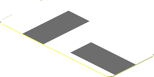 Sticker  0.8 x  1.9 with Dark Grey Lines on White Background Back Left