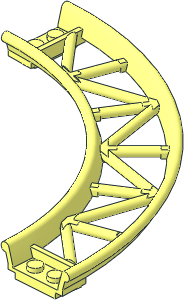 Train Track Roller Coaster Curve 90 Degrees Radius 12