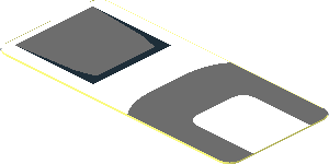 Sticker  0.8 x  1.8 with Dark Grey Lines on White Background (Needs Work)