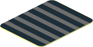 Sticker  1.0 x  0.8 with Dark Grey Stripes on Black Background