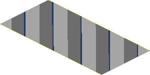 Sticker  2.7 x  5.7 with Light Bluish Grey and Dark Bluish Grey Danger Stripes