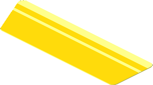 Sticker  0.8 x  2.5 with Yellow Stripes on Transparent Background Right