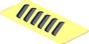 Sticker  0.8 x  1.8 with Six Black Air Scope on Transparent Background Left