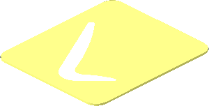 Sticker  0.9 x  0.8 with White Arc on Transparent Background Left