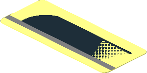 Sticker  0.8 x  1.9 with Black Air Vent on Transparent Background Right