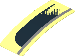 Sticker  0.8 x  1.9 with Black Air Vent on Transparent Background Right (Formed)