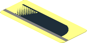 Sticker  0.8 x  1.9 with Black Air Vent on Transparent Background Left