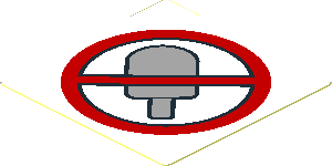 Sticker  1.7 x  1.7 with Popsicle Prohibited Sign on White Background